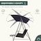 Chery Industrial 3-Seat Patio Hammock Lounge Chair, Outdoor Adjustable Converting Canopy Swing Chair AOTOFSS86BKBL - alternate 3